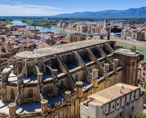 Vista di Tortosa e la sua cattedrale, Terres de l'Ebre